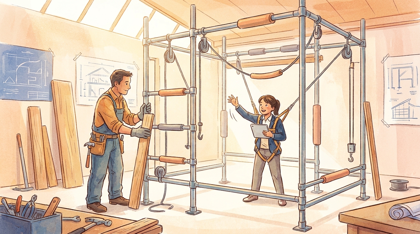 A parent building a structured sparring gym so a young debater can practice, rep after rep.